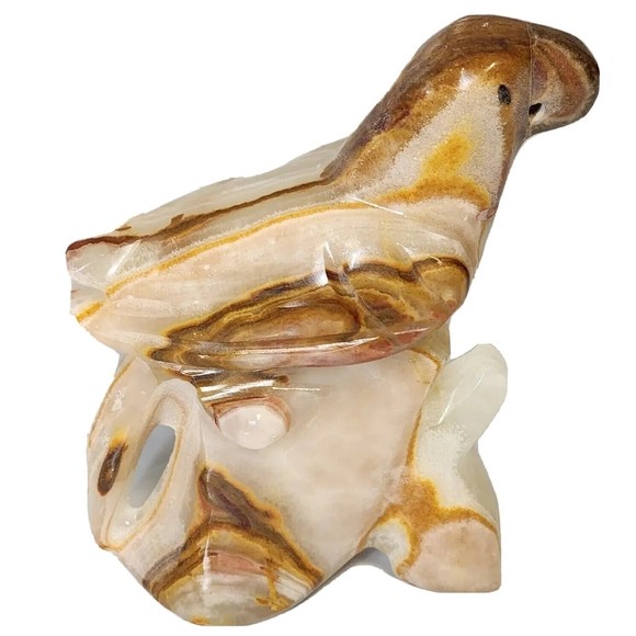 Decorative Collectible Animal Figure Marble Onyx Desk Mantel Bird Handmade NEW - Picture 1 of 10